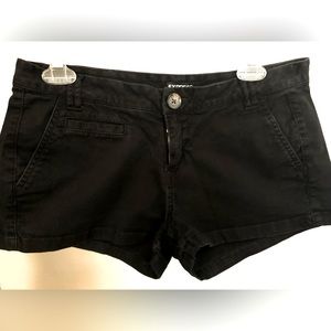 Express cotton shorts, black, 2” inseam, size 4